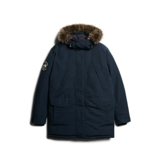 Superdry Everest Faux Parka Jacket Eclipse Navy XL