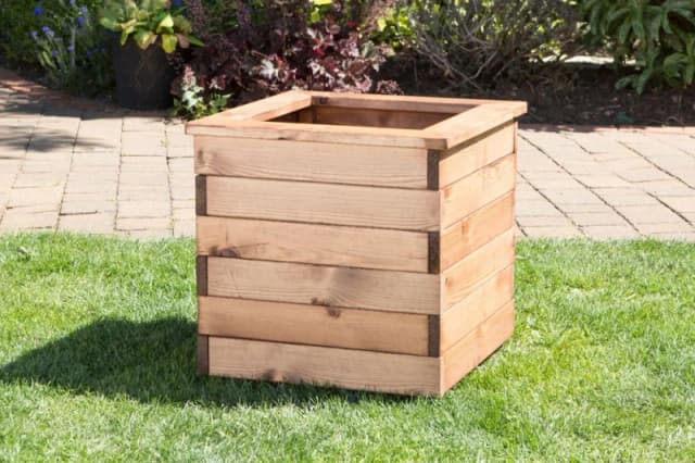 Charles Taylor Trading Large Square Planter Brown unisex