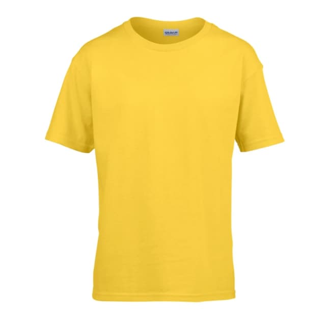 Gildan Childens SoftStyle Ringspun T-Shirt in Yellow Size: 12-13 Years Yellow Unisex 12-13 Years
