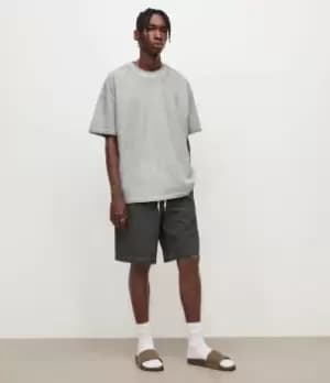 AllSaints Mens Max Organic Cotton T-Shirt, Dark Sage Green, Size: M