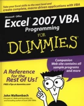 Excel 2007 Vba Programming for Dummies by John Walkenbach Paperback