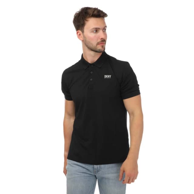 DKNY Tonal Logo Polo - Black S