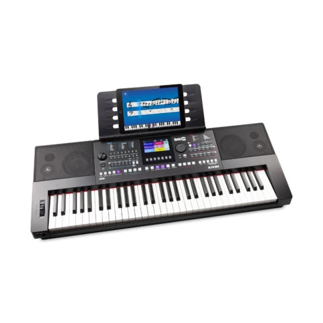 Rockjam 61 Key Keyboard Piano With Semi-weighted Keys, Touch Screen, Bluetooth And Rechargeable Battery, Black RJX90DD