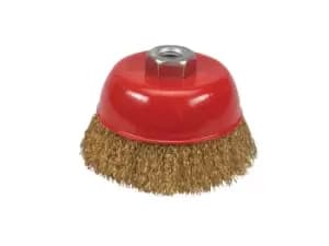 Silverline 969731 Brassed Steel Crimp Cup 100mm