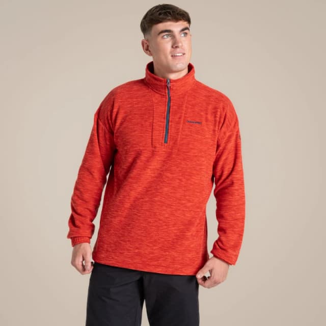 Craghoppers Craghoppers Men Esk Half Zip in Red Size: Medium Red M Male 5063260102582