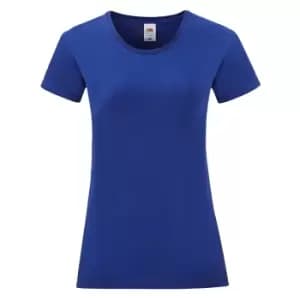 Fruit Of The Loom Womens/Ladies Iconic T-Shirt (L) (Cobalt Blue)