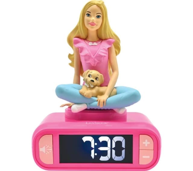 LEXIBOOK RL800BB Nightlight Alarm Clock - Barbie, Patterned,Pink 3380743101927
