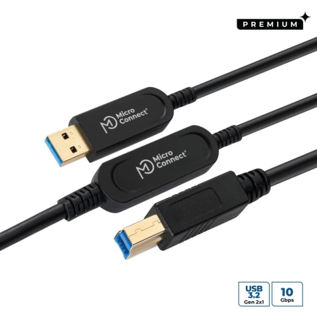 Microconnect MC-USB3.0AB10OP USB cable USB 3.2 Gen 2 (3.1 Gen 2) 10 m