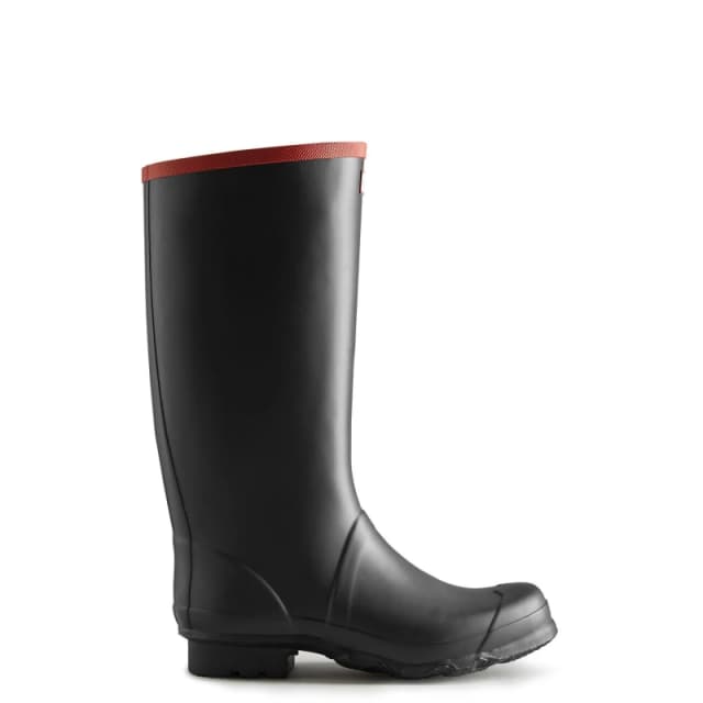Hunter Mens Argyll Full Knee Wellies Wellington Boots - UK 8 Black male ES3813BLK8