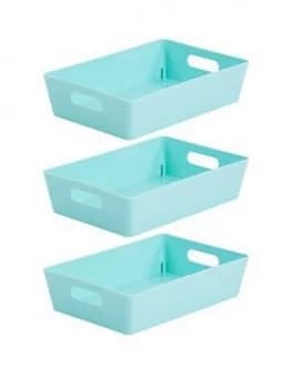 Wham Set Of 3 Studio Baskets - Blue