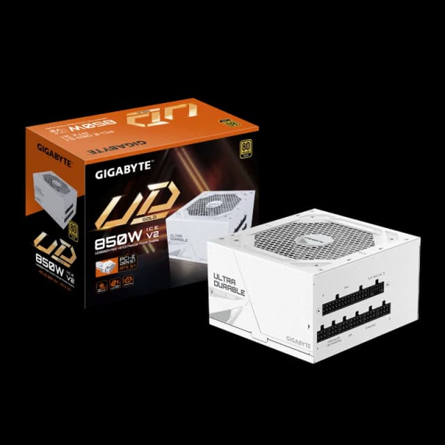 Gigabyte UD850GM PG5 ICE 850W 80+ Gold Fully Modular ATX 3.0 Power Supply - GP-UD850GM PG5 ICE