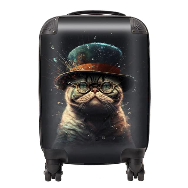 Warren Reed - Designer Shorthair Cat Splashart Suitcase Size: Large Multicolor Unisex Large