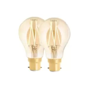 4lite WiZ Connect A60 Amber WiFi LED Smart Bulb - Bayonet B22, 2 Pack