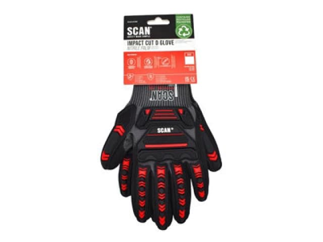 Scan NJC3266DQS Nitrile Palm Impact Cut D Gloves - L (Size 9) NJC3266DQS