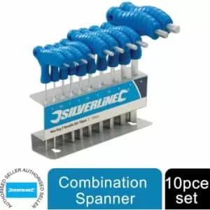Silverline Hex Key T-Handle Set 10pce Tools Set 2 - 10mm 323710