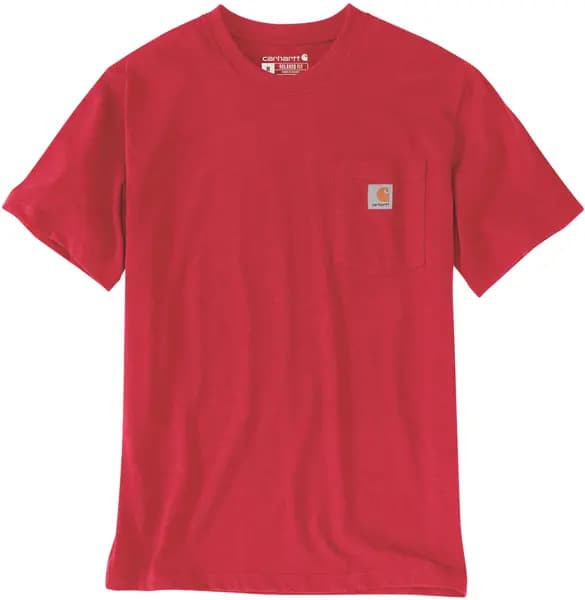 Carhartt Relaxed Fit Heavyweight K87 Pocket T-Shirt, red, Size 2XL