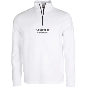 Barbour International Transmission Half Zip Sweatshirt - White