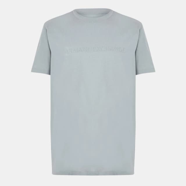 Armani Exchange Embossed Logo T-Shirt Neut Gray U8051 male S