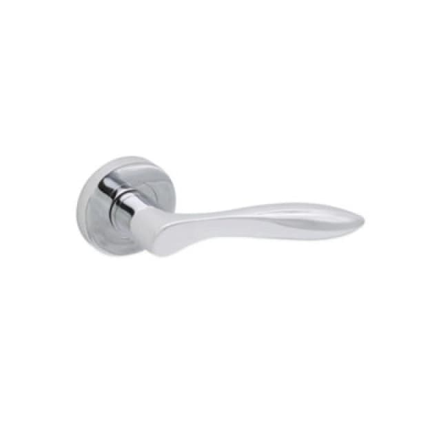 Spira Brass Pearle Lever Door Handle Polished Chrome