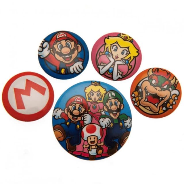 Super Mario Badge Set (Pack of 5) Multi unisex