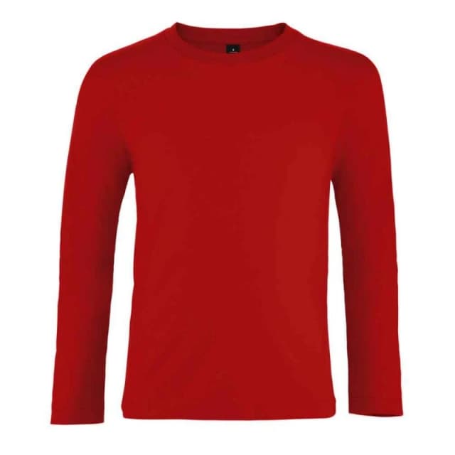 SOL'S Imperial Long-Sleeved T-Shirt in Red Size: 4 Years Red Unisex 4 Years