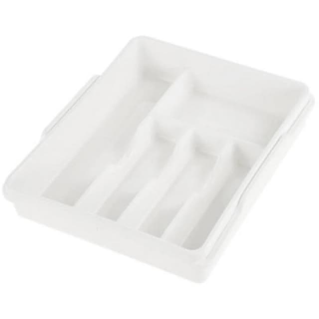 Keeeper Expandable Cutlery Tray 5 to 7 Compartments Drawer Insert White