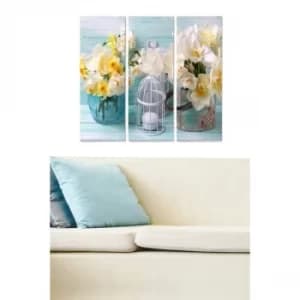 MDF1008657 Multicolor Decorative MDF Painting (3 Pieces)