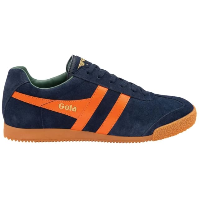 Gola Mens Harrier Suede Trainers - Navy Moody Orange Sage - UK 15 Blue male CB0623MNO15