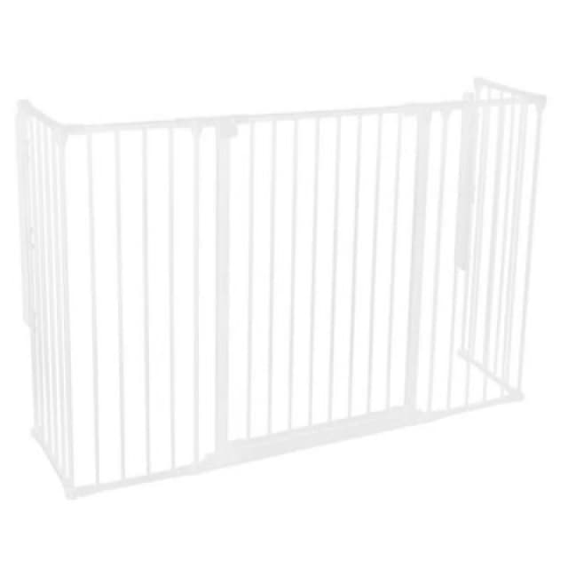 Safetots Extra Tall Multi Panel Fire Surround, 51Cm Deep X 164Cm Wide, White, 105Cm High, Baby And Toddler Fire Guard