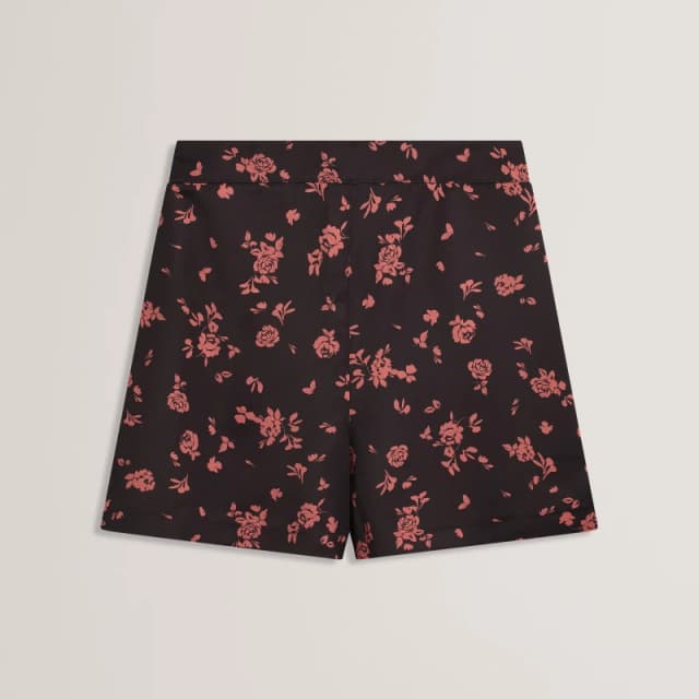 Ted Baker Ted Satin Printed Short Black female 6 (2X)