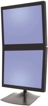 Ergotron DeskStand DS100 Stand for Dual flat panel aluminium steel Black screen size up to 24" mounting interface 100 x 100 mm 75 x 75 mm