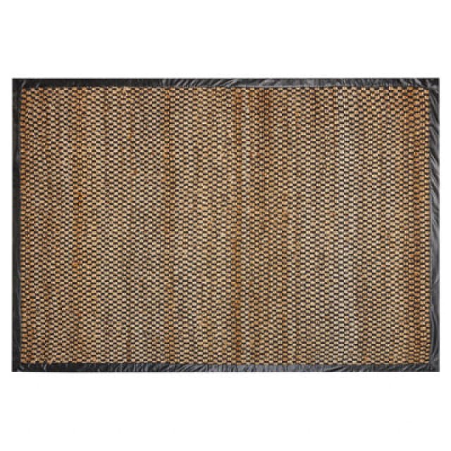 Beliani Rug Gerce Black 140 X 200 Cm Jute