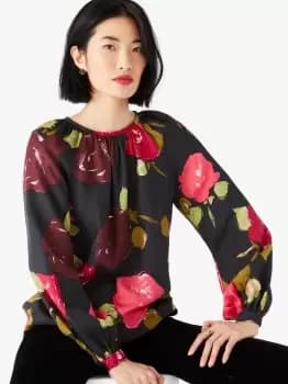 Just Rosy Keyhole Top - Black - L (Uk 16)