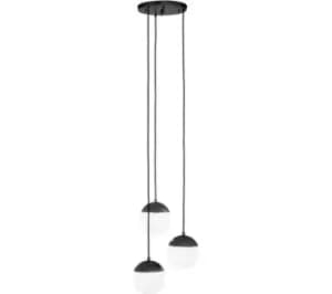 INTERIORS by Premier Revive Dia 3 Pendant Ceiling Light - Black
