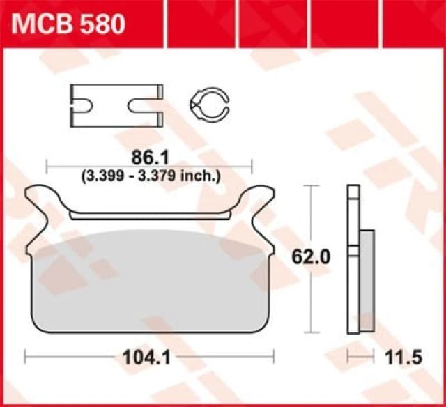 TRW Lucas Brake pad MCB580