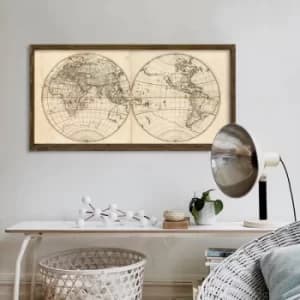 Map104 Multicolor Decorative Framed MDF Painting