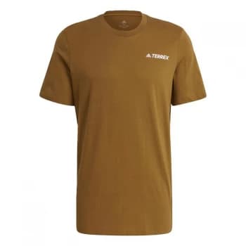 adidas Terrex Mountain Graphic T-Shirt Mens - Brown Malt