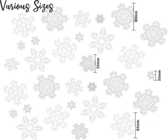 Xmas Haus Christmas Snowflake Window Themed Sticker Set Of 144