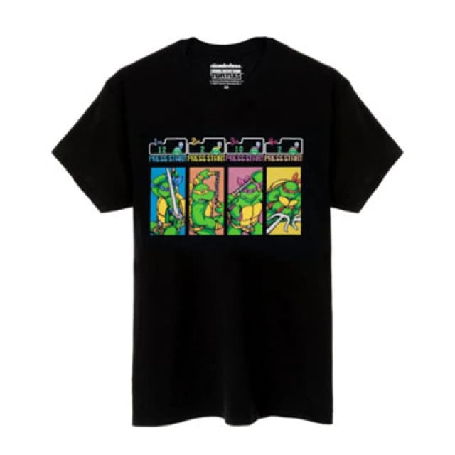 Teenage Mutant Ninja Turtles Teenage Mutant Ninja Turtles Men Short Sleeved T-Shirt in Black Size: Small Black S Male 5056549014461