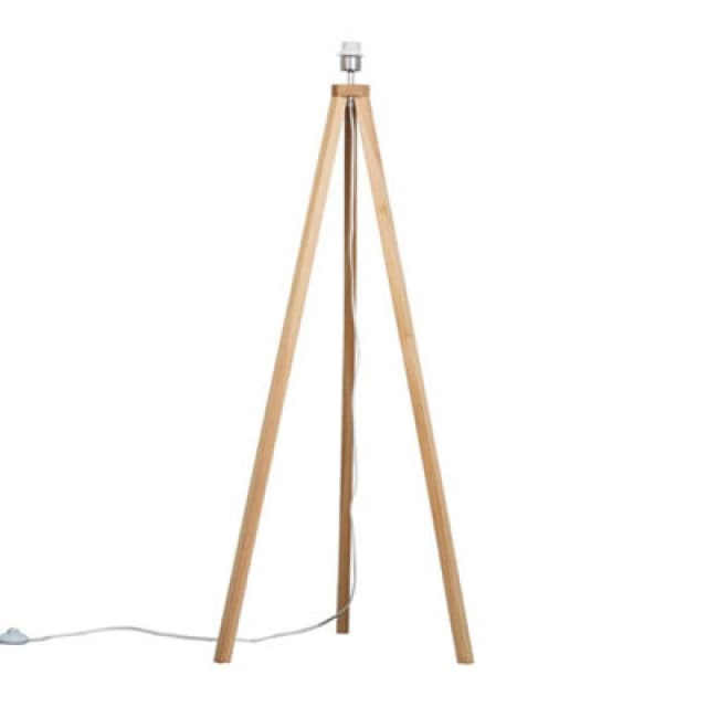 ValueLights Barbro Tripod Floor Light Lamp - Base Only Light Brown