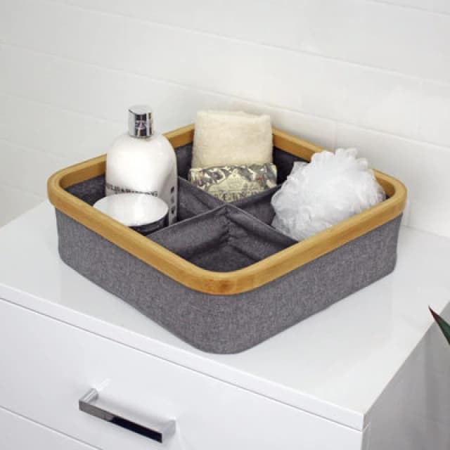 Showerdrape Cotswold Grey Bathroom Storage Tray Grey