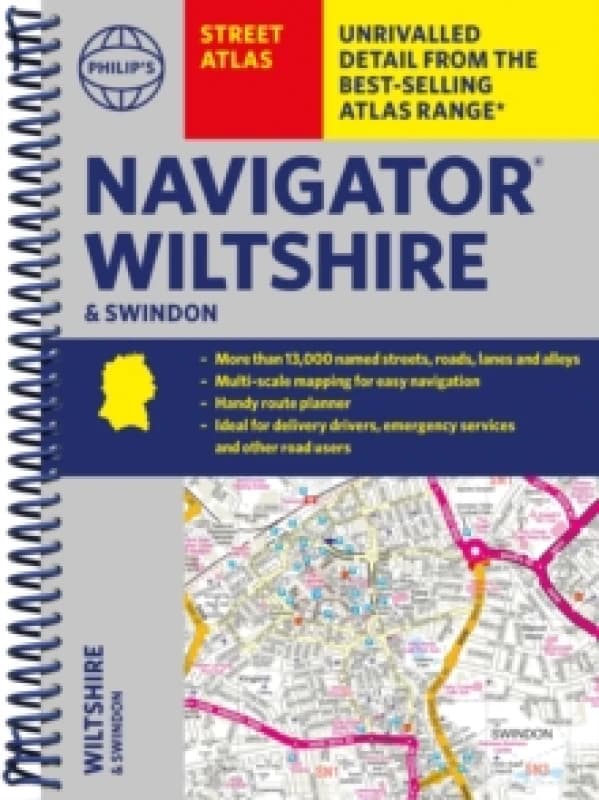 Philip's Navigator Street Atlas Wiltshire and Swindon Spiral bound