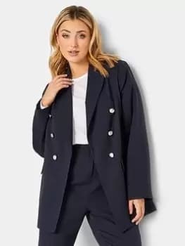 Yours Military Tailored Blazer Navy, Size 16, Women