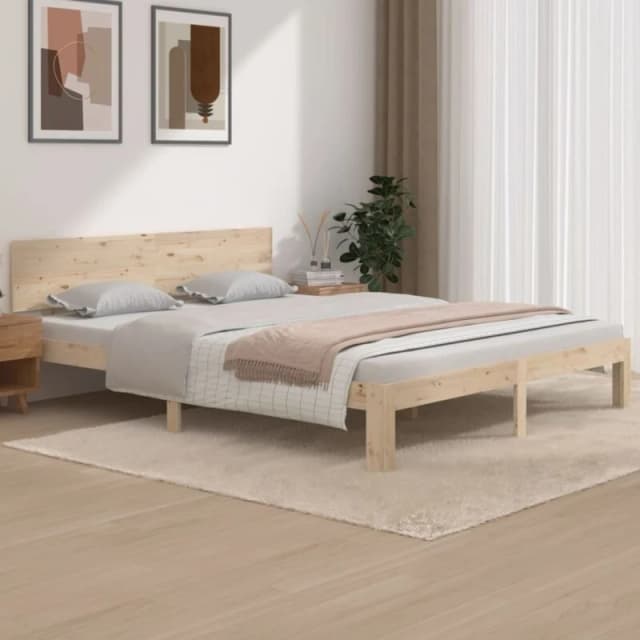 VIDAXL Bed Frame without Mattress Solid Wood Pine 160x200cm vidaXL 8720286879917