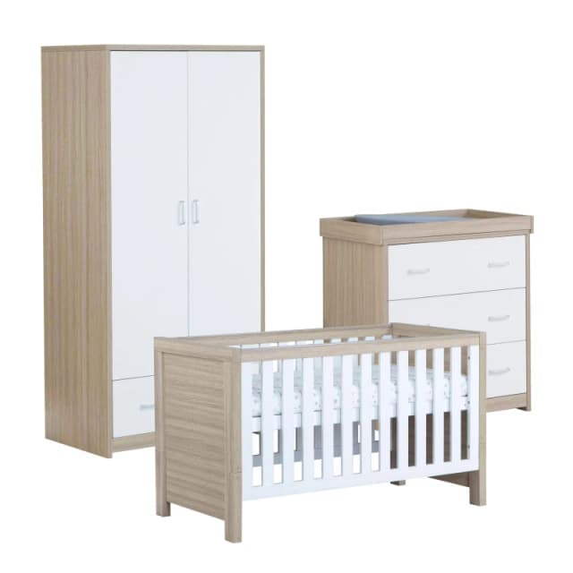 Babymore Luno 3 Piece Room Set - Oak White Oak White unisex One size