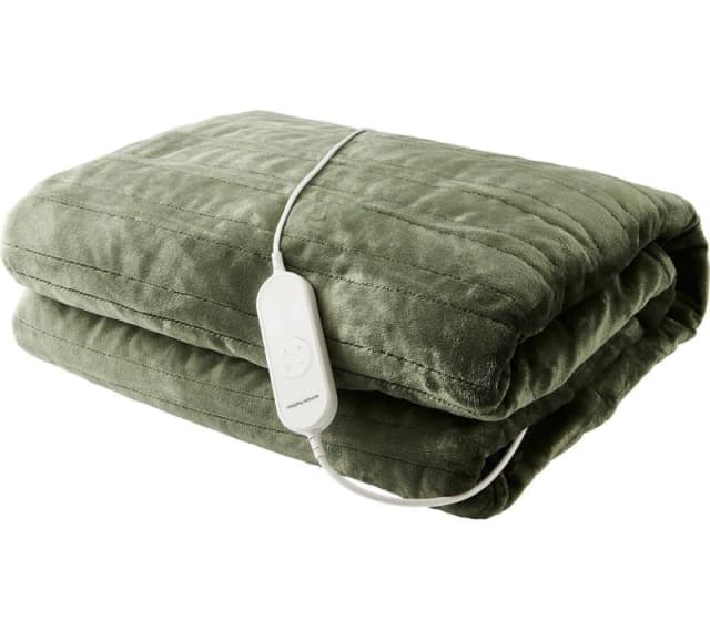 Morphy Richards EverCosy Large Fleece Electric Heated Throw in Green Size: Double Green Double Unisex 5056765401854