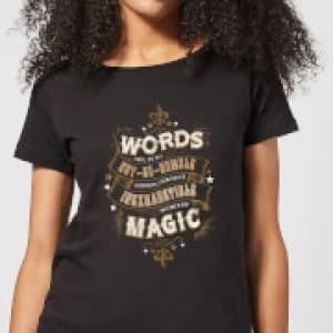 Harry Potter Words Are, In My Not So Humble Opinion Womens T-Shirt - Black - XXL