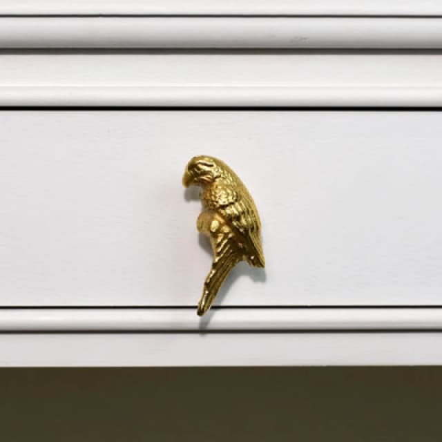 Melody Maison Metallic Gold Parrot Drawer Knob Metallic Gold