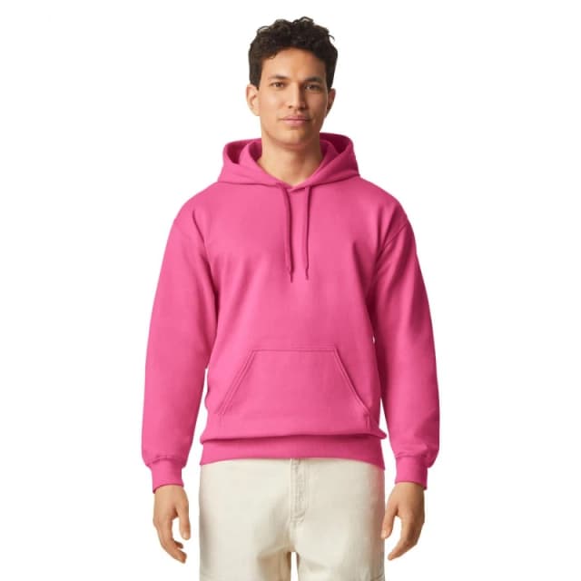 Gildan Mens Softstyle Fleece Midweight Hoodie in Fuchsia Size: Small Fuchsia Male S