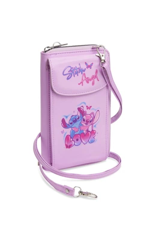 Disney Stitch Crossbody Wallet and Phone Purse Pink